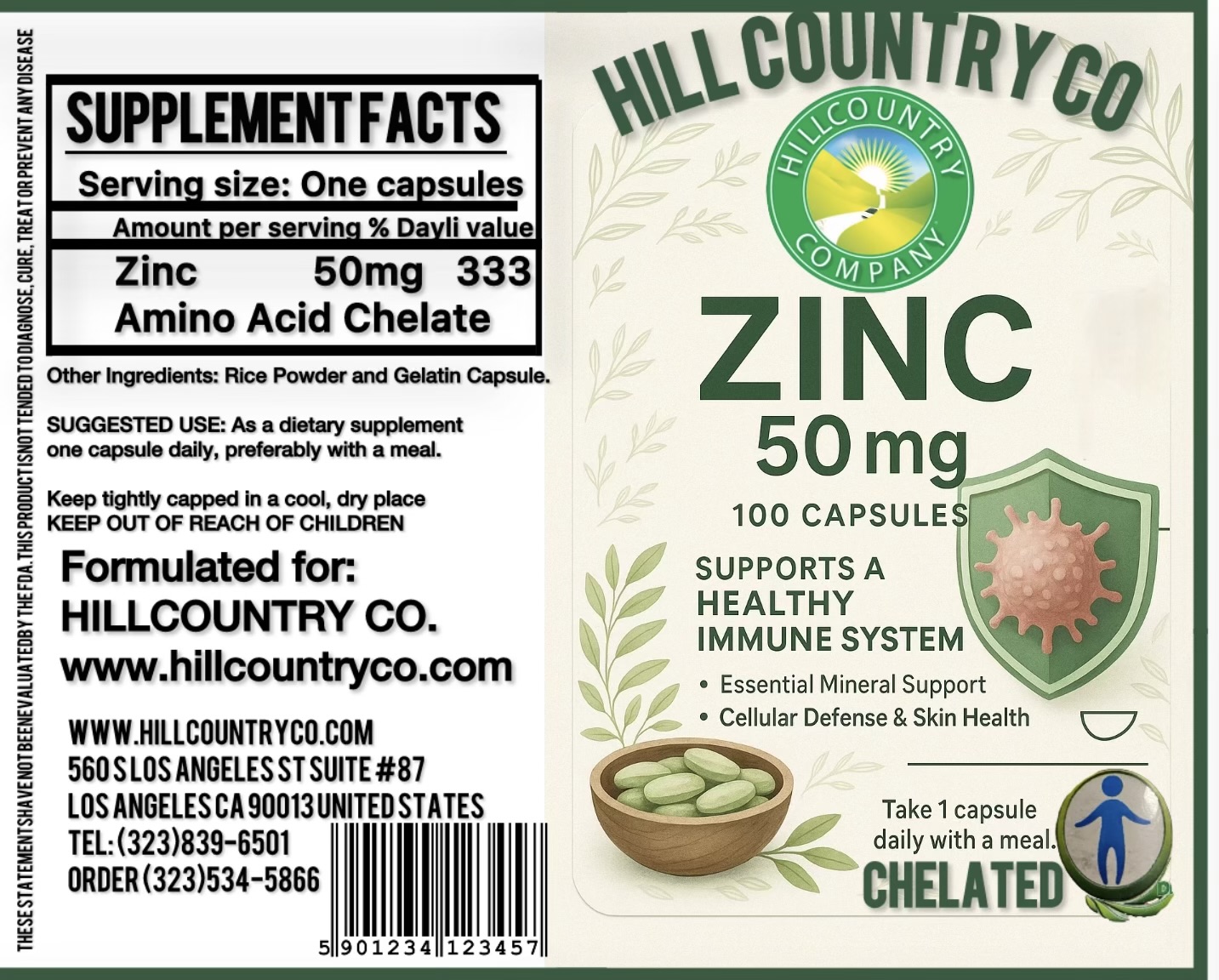 CHELATED ZINC 100 capsules