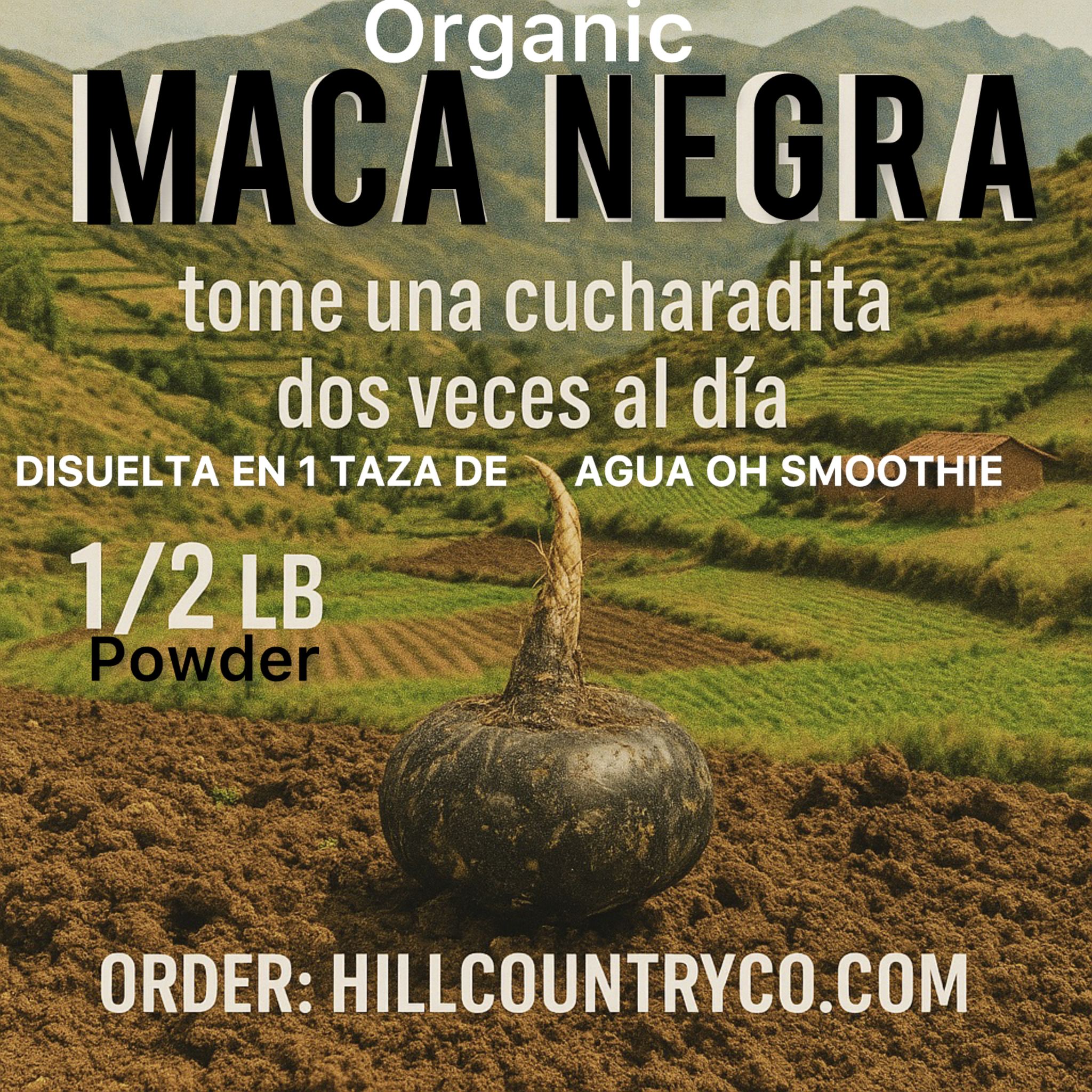 Organic Black Maca Powder 1/2 pounds